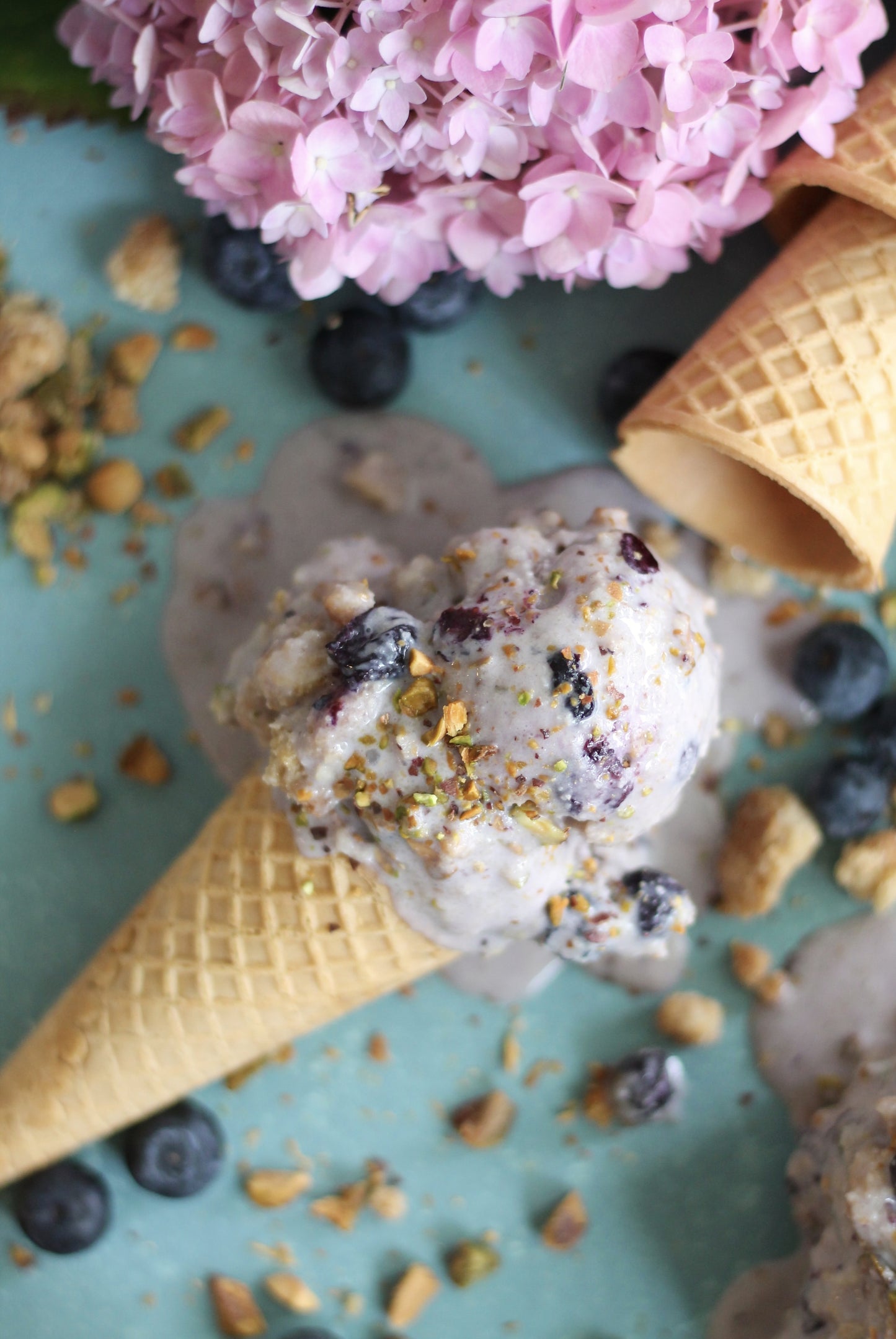 Blueberry Pistachio Ice cream ( House Blend )